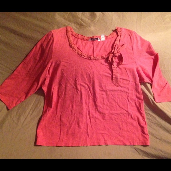 🌺🌸Coral 3/4 sleeve Liz Claiborne - Picture 3 of 7